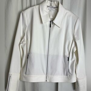 St. John Sport by Marie Gray, white, zippers, sport jacket. NWT.